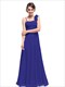 Chiffon-One-Shoulder-Brautjungfer-Kleid lang