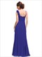 Chiffon-One-Shoulder-Brautjungfer-Kleid lang