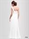 Chiffon-One-Shoulder-Brautjungfer-Kleid lang