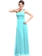 One-Shoulder-Brautjungfer-Kleid lang Chiffon