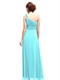 One-Shoulder-Brautjungfer-Kleid lang Chiffon