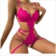 Lenceria Hot Lingerie Set Women Push Up Bra Garter Set Underwear Sets Transparent Lace Plus Size Backless Straps