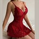 Lace Short Nightdress Women Perspective Underwear Suspender Slim Dress Sleepwear
