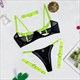 Damen BH Und Höschen Strapsen 4Stk Dessous Unterwäsche Set