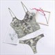 Schmetterling Applikation Damen Dessous Set - Sinnlich Große Größe BH Set