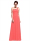 One-Shoulder-Brautjungfer-Kleid lang Chiffon
