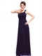 One-Shoulder-Brautjungfer-Kleid lang Chiffon