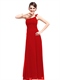 One-Shoulder-Brautjungfer-Kleid lang Chiffon