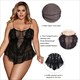 Florales Spitzen-Nachthemd Pyjamas Für Damen Plus Size