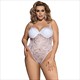 Teddy Lingerie Bodysuit Sleeveless Plus Size Black White