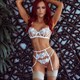 Plus Size Lingerie Sets Bref Exotic Costumes Sets Sensual Lace Underwear Intimate Transparent Hollow Out