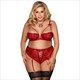 Open Bra Garter Underwire Lace See Though Lingerie Set