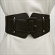 Retro Pu Leder Breiter Elastischer Korsett-Gürtel Damen Kleid Anzug Stretch Cummerbunds Plus Size Gürtel für Damen Großer Taillenbund Gürtel