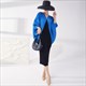 Fashion Women Pleated Dress Elegant Large Size Long Dress Loose Bat Sleeves Contrasting Color Stitching Straight Summer Spring