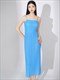 Spaghetti Strap Pleated Slit Thin Summer Dress