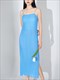 Spaghetti Strap Pleated Slit Thin Summer Dress