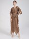 Pleated V-Neck Loose Tie Up Irregular Long Evening Dress