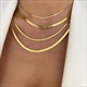 Unisnake Herringbone Chain Necklace Choker - Stainless Steel Gold Color