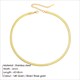Unisnake Herringbone Chain Necklace Choker - Stainless Steel Gold Color