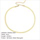 Unisnake Herringbone Chain Necklace Choker - Stainless Steel Gold Color
