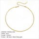 Unisnake Herringbone Chain Necklace Choker - Stainless Steel Gold Color