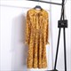 Bohemian Floral Polka Dot Midi Dress With Long Sleeves