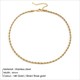 3-4Mm Rope Chain Necklace Stainless Steel Gold Choker