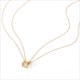 Two-Color Pendant Necklace Choker Stainless Steel Fashion Jewelry