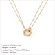 Two-Color Pendant Necklace Choker Stainless Steel Fashion Jewelry