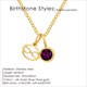 Schmuck Diy Halskette Halskette2 Zirkonia Edelstahl Geburtsstein Sternbild Doppel Anhänger Geburtstagsgeschenk