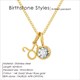 Schmuck Diy Halskette Halskette2 Zirkonia Edelstahl Geburtsstein Sternbild Doppel Anhänger Geburtstagsgeschenk
