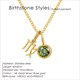 Schmuck Diy Halskette Halskette2 Zirkonia Edelstahl Geburtsstein Sternbild Doppel Anhänger Geburtstagsgeschenk