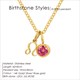 Schmuck Diy Halskette Halskette2 Zirkonia Edelstahl Geburtsstein Sternbild Doppel Anhänger Geburtstagsgeschenk
