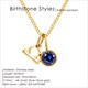 Schmuck Diy Halskette Halskette2 Zirkonia Edelstahl Geburtsstein Sternbild Doppel Anhänger Geburtstagsgeschenk