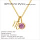 Schmuck Diy Halskette Halskette2 Zirkonia Edelstahl Geburtsstein Sternbild Doppel Anhänger Geburtstagsgeschenk