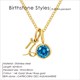 Schmuck Diy Halskette Halskette2 Zirkonia Edelstahl Geburtsstein Sternbild Doppel Anhänger Geburtstagsgeschenk