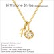 Schmuck Diy Halskette Halskette2 Zirkonia Edelstahl Geburtsstein Sternbild Doppel Anhänger Geburtstagsgeschenk