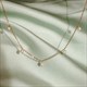 Handgefertigte Edelstahl Quaste Choker Halskette mit Imitat Perle