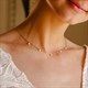 Handgefertigte Edelstahl Quaste Choker Halskette mit Imitat Perle