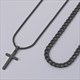 Edelstahl Unicross Schlangenkette Fischgrät Choker Halskette Set