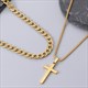 Edelstahl Unicross Schlangenkette Fischgrät Choker Halskette Set