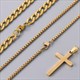 Edelstahl Unicross Schlangenkette Fischgrät Choker Halskette Set