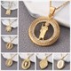 Mehrere Stile Zwei Farben Gold Und Silber Halskette Kupfer Jungfrau Maria Runder Anhänger Elegante Damen Hals Accessoires Schmuck