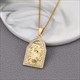 Mehrere Stile Zwei Farben Gold Und Silber Halskette Kupfer Jungfrau Maria Runder Anhänger Elegante Damen Hals Accessoires Schmuck
