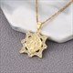 Mehrere Stile Zwei Farben Gold Und Silber Halskette Kupfer Jungfrau Maria Runder Anhänger Elegante Damen Hals Accessoires Schmuck