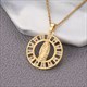 Mehrere Stile Zwei Farben Gold Und Silber Halskette Kupfer Jungfrau Maria Runder Anhänger Elegante Damen Hals Accessoires Schmuck