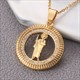 Mehrere Stile Zwei Farben Gold Und Silber Halskette Kupfer Jungfrau Maria Runder Anhänger Elegante Damen Hals Accessoires Schmuck