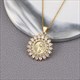 Mehrere Stile Zwei Farben Gold Und Silber Halskette Kupfer Jungfrau Maria Runder Anhänger Elegante Damen Hals Accessoires Schmuck