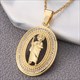 Mehrere Stile Zwei Farben Gold Und Silber Halskette Kupfer Jungfrau Maria Runder Anhänger Elegante Damen Hals Accessoires Schmuck