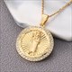 Mehrere Stile Zwei Farben Gold Und Silber Halskette Kupfer Jungfrau Maria Runder Anhänger Elegante Damen Hals Accessoires Schmuck